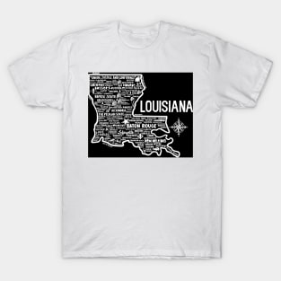 Louisiana Map T-Shirt